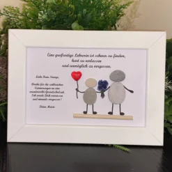 Hot Personalisiertes Steinbild Abschiedsgeschenk mit Trockenblumen – Geschenkidee für Lehrer & Kolleginnen, STB-47 Kinder Danksagungskarten