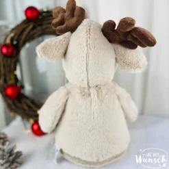 Sale Personalisiertes Stofftier mit Tasche | Rentier Kuscheltier mit Namen | Weihnachtsgeschenk für Kinder | Geschenk zu Weih Weihnachtsgeschenke