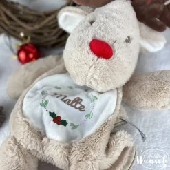 Sale Personalisiertes Stofftier mit Tasche | Rentier Kuscheltier mit Namen | Weihnachtsgeschenk für Kinder | Geschenk zu Weih Weihnachtsgeschenke