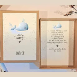 Outlet Personalisiertes Taufgeschenk mit Wal Motiv – Geschenkbox zur Taufe mit Name & Geldgeschenk Geldgeschenke