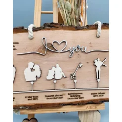 Gastgeschenke|Franzis Creative World Personalisiertes Valentinstagsgeschenk – Einzigartige Liebesgeschichte auf Holz – Geschenk Hochzeitstag & Jahrestag