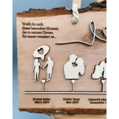 Gastgeschenke|Franzis Creative World Personalisiertes Valentinstagsgeschenk – Einzigartige Liebesgeschichte auf Holz – Geschenk Hochzeitstag & Jahrestag