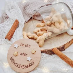 Weihnachtsgeschenke|Zauberhaft & Wunderbar Personalisiertes Vorratsglas Weihnachten Sternchen