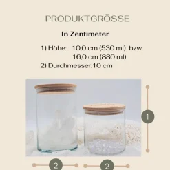 Weihnachtsgeschenke|Zauberhaft & Wunderbar Personalisiertes Vorratsglas Weihnachten Sternchen