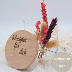 personalisiertes Vorratsglas mit Holzdeckel | Dankeschön Geschenk | Kleinigkeit für dich | Abschiedsgeschenk Hochzeitsdeko