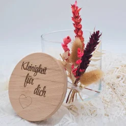 personalisiertes Vorratsglas mit Holzdeckel | Dankeschön Geschenk | Kleinigkeit für dich | Abschiedsgeschenk Hochzeitsdeko