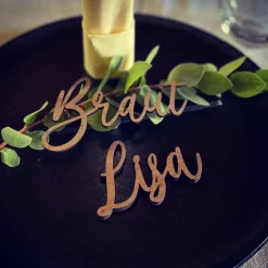 New Platzkärtchen/Tischkarten aus Holz Hochzeit, Feier, Taufe personalisiert in verschiedenen Farben Hochzeitsdeko