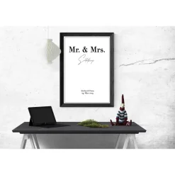 Outlet Poster MR & MRS mit Namen, Datum, und Ort | Personalisiert | Hochzeitsgeschenk | Geschenk Brautpaar | Sie Ihn | Hochzeit Hochzeitsgeschenke