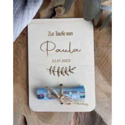 Best Postkarte aus Holz / Grußkarte / Holzkarte / Geldgeschenk / Geschenk zur Kommunion Geldgeschenke