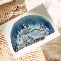 Weihnachtskarten|Witchy Things by Carasusan Postkarten-Set Wintermärchen | Magischer Winterzauber in Aquarell