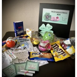 Sale Prüfungsstressbox, Motivationsbox für alle die vor großen Prüfungen stehen - fertig befüllt Geschenke