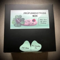 Sale Prüfungsstressbox, Motivationsbox für alle die vor großen Prüfungen stehen - fertig befüllt Geschenke