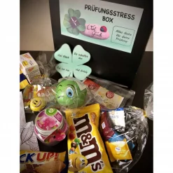 Sale Prüfungsstressbox, Motivationsbox für alle die vor großen Prüfungen stehen - fertig befüllt Geschenke