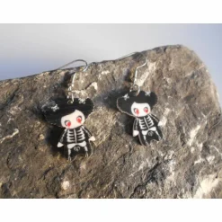 Schmuck|Punkrockdesign Puppe, Zombie,   Ohrhänger, 925, gothic , beidseitig,
