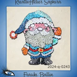 Best ►2024-q-0243◄ kleines Weihnachtsmännlein mit blauer Mütze 2 Weihnachtsdeko