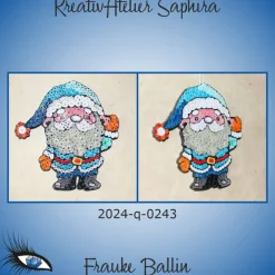 Best ►2024-q-0243◄ kleines Weihnachtsmännlein mit blauer Mütze 2 Weihnachtsdeko