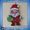 Best ►2024-q-0182◄ kleines Weihnachtsmännlein mit grünem Geschenk Weihnachtsdeko