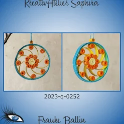 Baumschmuck|KreativAtelier Saphira ►2023-q-0252◄ Weihnachtskugel
