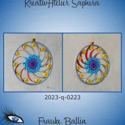 Baumschmuck|KreativAtelier Saphira ►2023-q-0223◄ Weihnachtskugel