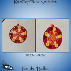 Baumschmuck|KreativAtelier Saphira ►2023-q-0262◄ Weihnachtskugel