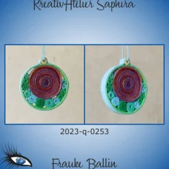 Baumschmuck|KreativAtelier Saphira ►2023-q-0253◄ Weihnachtskugel