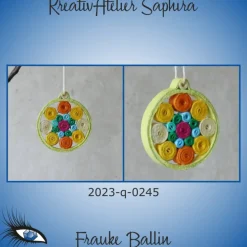 Baumschmuck|KreativAtelier Saphira ►2023-q-0245◄ Weihnachtskugel