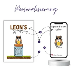 Best QR-Code Sparbuch Hamster | Geldgeschenk zum Ausdrucken | Last Minute DIY Geschenk | Digitaler Download PNG Geldgeschenke