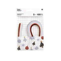 Bastelzubehör|AmOlenDiek Quillingstreifen-Set X-MAS weiß