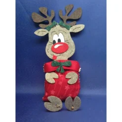 Best Rentier mit Säckchen in verschiedenen Farben Junge oder Mädchen mit Name oder Schild, Ideal als Geldgeschenk Nikolaus We Säckchen & Beutel