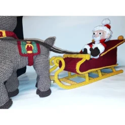 Weihnachtsdeko|MRWolldesign Rentier Schlitten LED Lichterkette – Weihnachtsdeko Advent Handarbeit