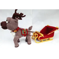 Weihnachtsdeko|MRWolldesign Rentier Schlitten LED Lichterkette – Weihnachtsdeko Advent Handarbeit