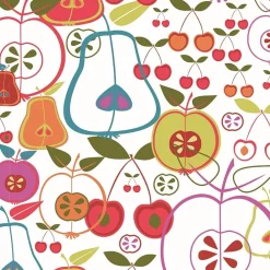 Best Sommerfrüchte * 10 Glasuntersetzer mit farbigen, stilisierten Früchten und Obstgarten Tischdekoration