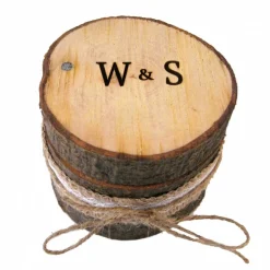 Outlet RINGBOX aus einem BAUMSTAMM + GRAVUR Vintage Hochzeit Holz Ringkissen Ringschatulle Ringschachtel Eheringe Natur Alternativ Personalisiert Ringkissen