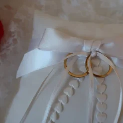 Clearance Ringkissen aus Baumwolle rechteckig richtig schön für die Hochzeit Deko schlicht elegant und chic Ringkissen