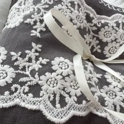 Ringkissen|Handmadelovebytanja Ringkissen mit Spitze I Vintage Trägerkissen personalisiert mit Namen und Datum I Geschenkidee Hochzeit