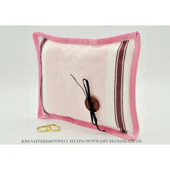 Online Rosa Ringträgerkissen Unikat – Handgemachtes Ringkissen für Deine Hochzeit, 20x15 cm Ringkissen