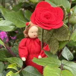 Rose rot -  Jahreszeitentisch - Blumenkind - Sommer Sommer