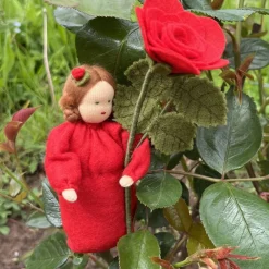 Rose rot -  Jahreszeitentisch - Blumenkind - Sommer Sommer