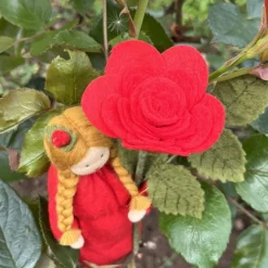 Rose rot -  Jahreszeitentisch - Blumenkind - Sommer Sommer
