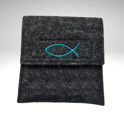 Hot Rosenkranztasche ICHTYS Fisch Filzetui Rosenkranztäschchen Farbwahl Rosenkranztäschchen