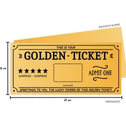 Gutscheine|KuschelICH Rubbelkarte zum selbstbeschriften Golden Ticket Gutschein Rubbellos