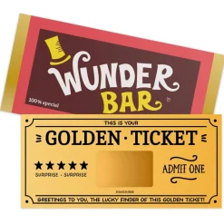 Gutscheine|KuschelICH Rubbelkarte zum selbstbeschriften Golden Ticket Gutschein Rubbellos