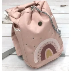Kinderrucksack|Nstyle Fashion Rucksack mit Namen,  Rucksack mit Regenbogen, Kindergartenrucksack,