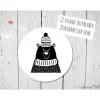 Discount Runde Papieraufkleber mit Kuschelbär in schwarz-weiß 4cm Sticker & Aufkleber