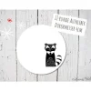 Sale Runde Papieraufkleber zum Selbstbeschriften mit niedlichem Dachs in schwarz-weiß 4cm Sticker & Aufkleber