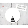 Online Runde Papieraufkleber zum Selbstbeschriften mit süßem Bär in schwarz-weiß 4cm Sticker & Aufkleber
