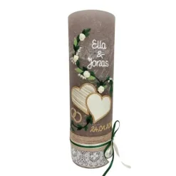 Best Rustica Vintage-Look Shabby Rustikal Hochzeitkerze Hochzeitskerze Kerze Liebende Herzen keine Folie Wachsbeschriftung Hochzeitskerzen