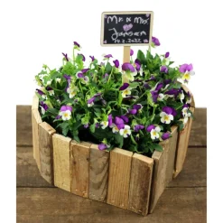 Tischdekoration|Timbert Rustikale BLUMENKISTE HERZ aus Obstkistenbrettern Hochzeit TISCHDEKO Valentin Individuelles Holz Geschenk Übertopf Pflanzschale Blumentopf