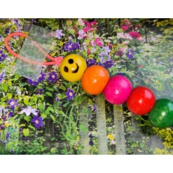 SALE -30% (Code: NEUEABENTEUER) |Kleine Mutmacher-Raupe aus bunten Perlen – mit Text & Schlaufe - Geschenk zum Aufmunter Mutmacher