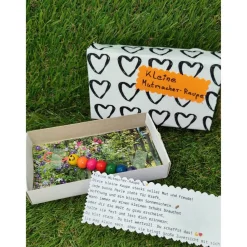 SALE -30% (Code: NEUEABENTEUER) |Kleine Mutmacher-Raupe aus bunten Perlen – mit Text & Schlaufe - Geschenk zum Aufmunter Mutmacher